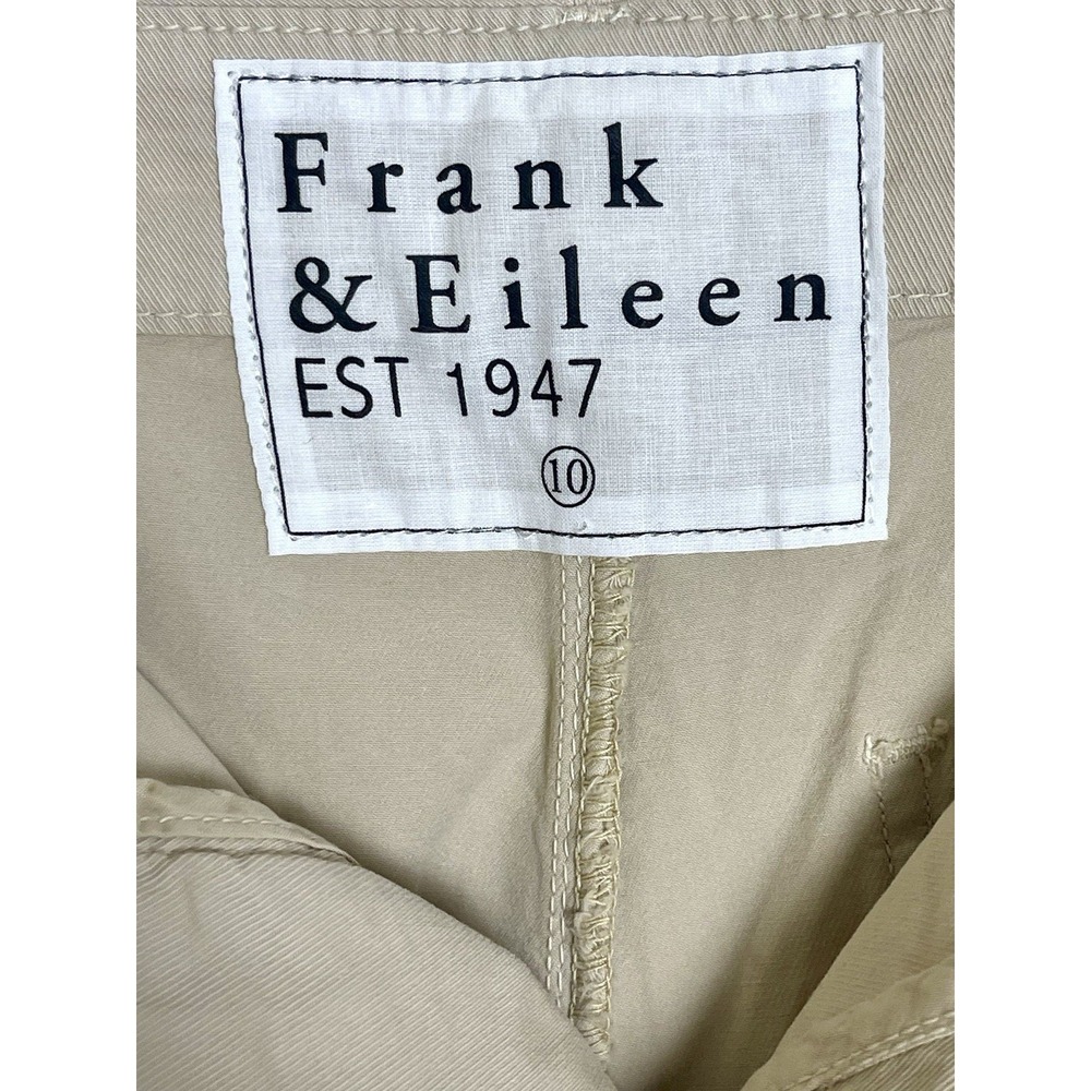FRANK & EILEEN‎ Blackrock Utility Pants Khaki Italian Fabric Size 10 - Picture 9 of 16